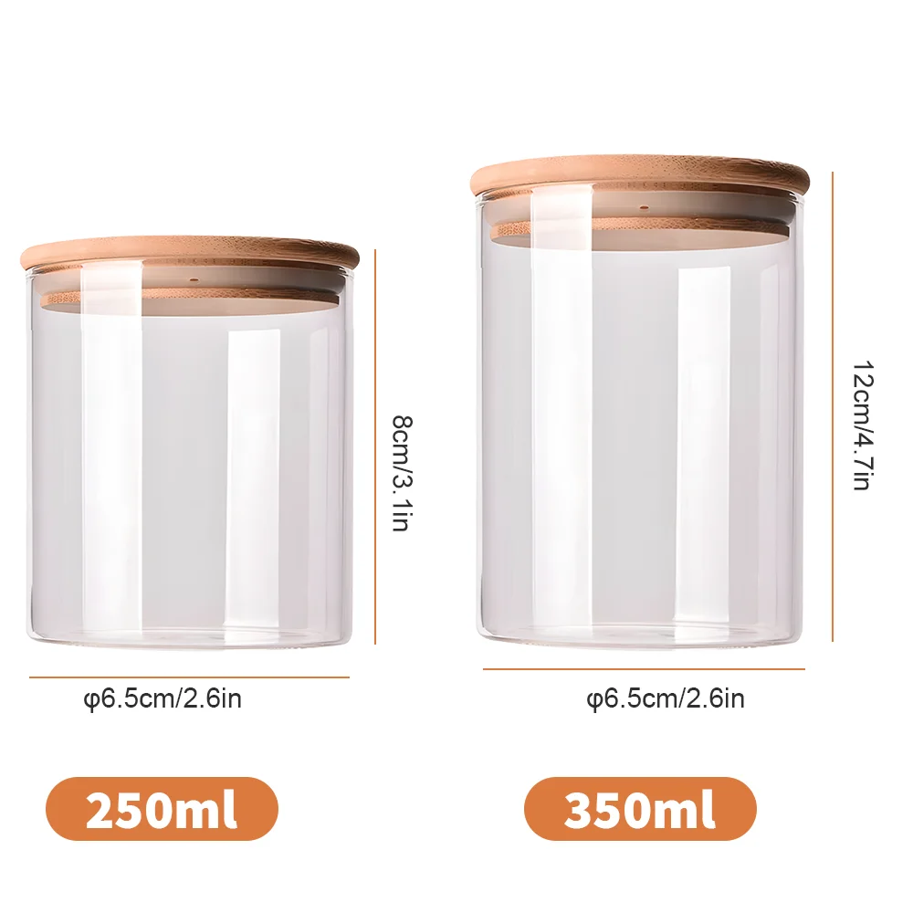 BambooSeal | Glass Spice Jars - 10-Piece Set & Bamboo Lids - Image 3