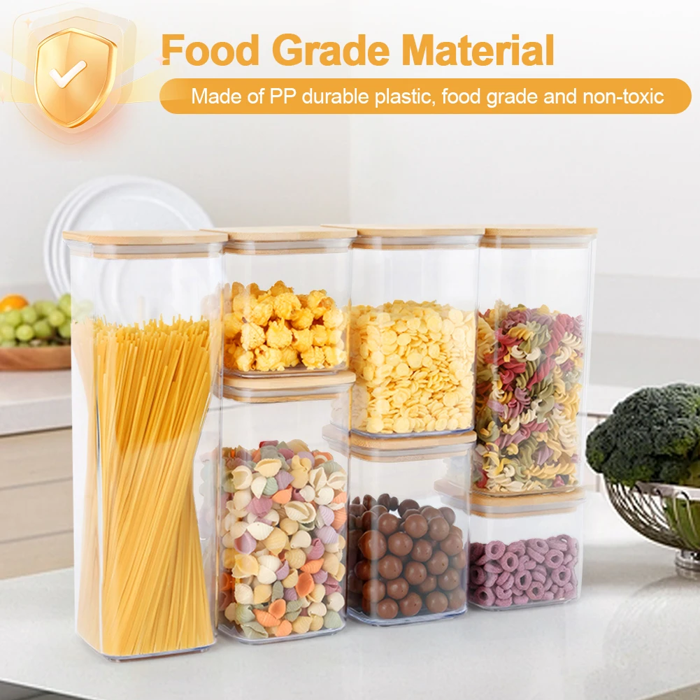 PantryStore | Stackable Pantry Jars - 7-Piece Airtight Set & EcoLuxe - Image 11