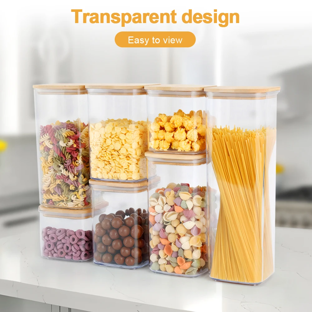 PantryStore | Stackable Pantry Jars - 7-Piece Airtight Set & EcoLuxe - Image 12