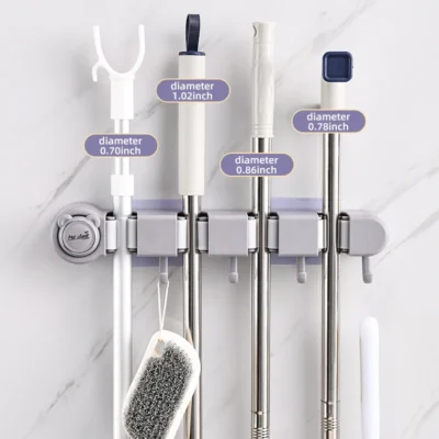 The GripMaster Pro is the ultimate heavy-duty Broom And Mop Organizer solution for the modern UK household