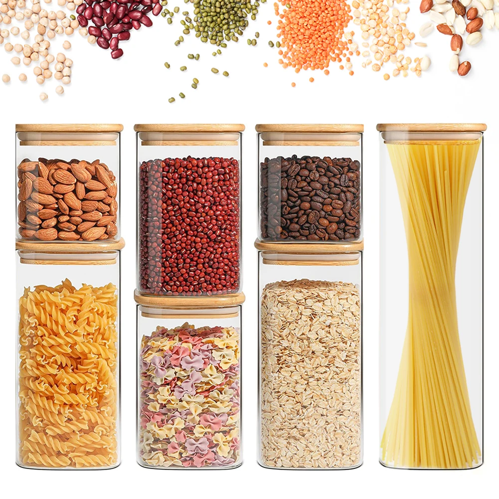 PantryStore | Stackable Pantry Jars - 7-Piece Airtight Set & EcoLuxe - Image 4