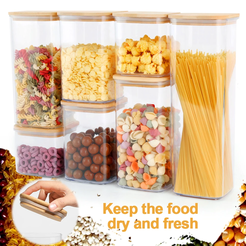 PantryStore | Stackable Pantry Jars - 7-Piece Airtight Set & EcoLuxe - Image 9