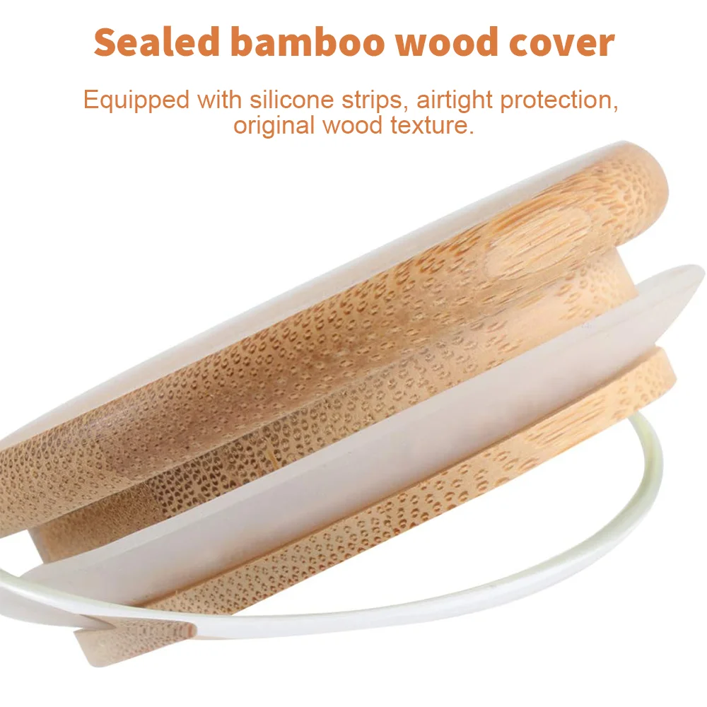 BambooSeal | Glass Spice Jars - 10-Piece Set & Bamboo Lids - Image 4