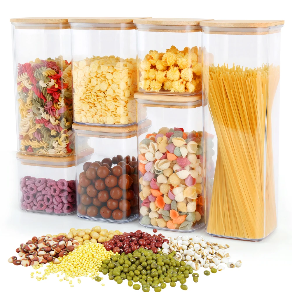 PantryStore | Stackable Pantry Jars - 7-Piece Airtight Set & EcoLuxe - Image 6