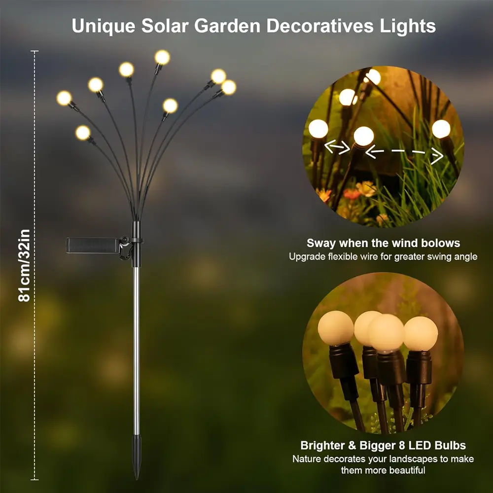 Firefly Sway | Solar Wind-Danced Garden Lights (2-Pack)