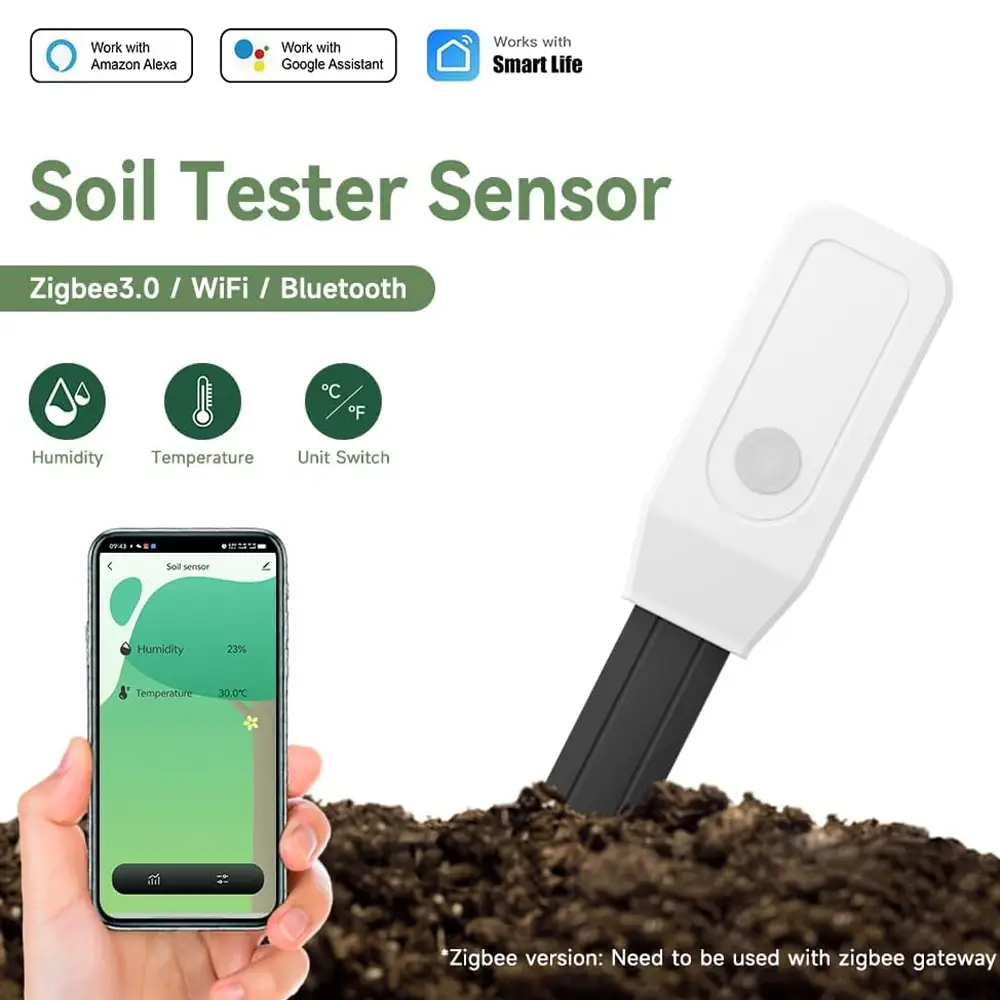 SmartGrow | Wi-Fi Soil Moisture Sensor - Real-time Plant Monitor & App Control - Image 2