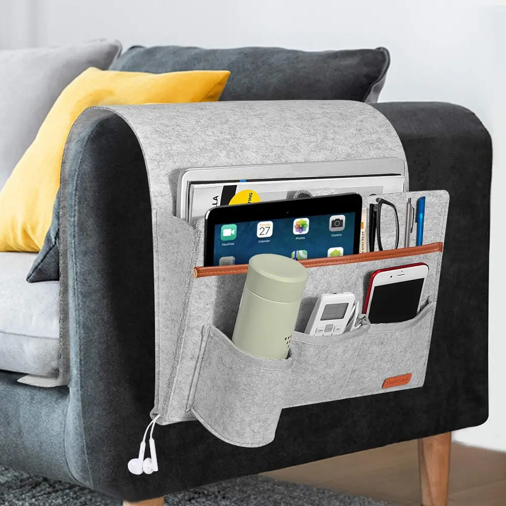 SofaSide™ Felt Organizer Everything you need, right by your side.