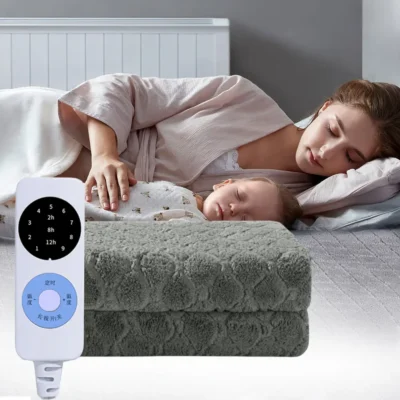 Embrace ultimate warmth this winter with the Electric Heated Blanket, a premium Smart Plush Fleece Over-Blanket designed for versatility and comfort.